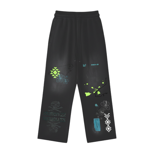 Sunfade Loose Fit Cotton Sweatpants