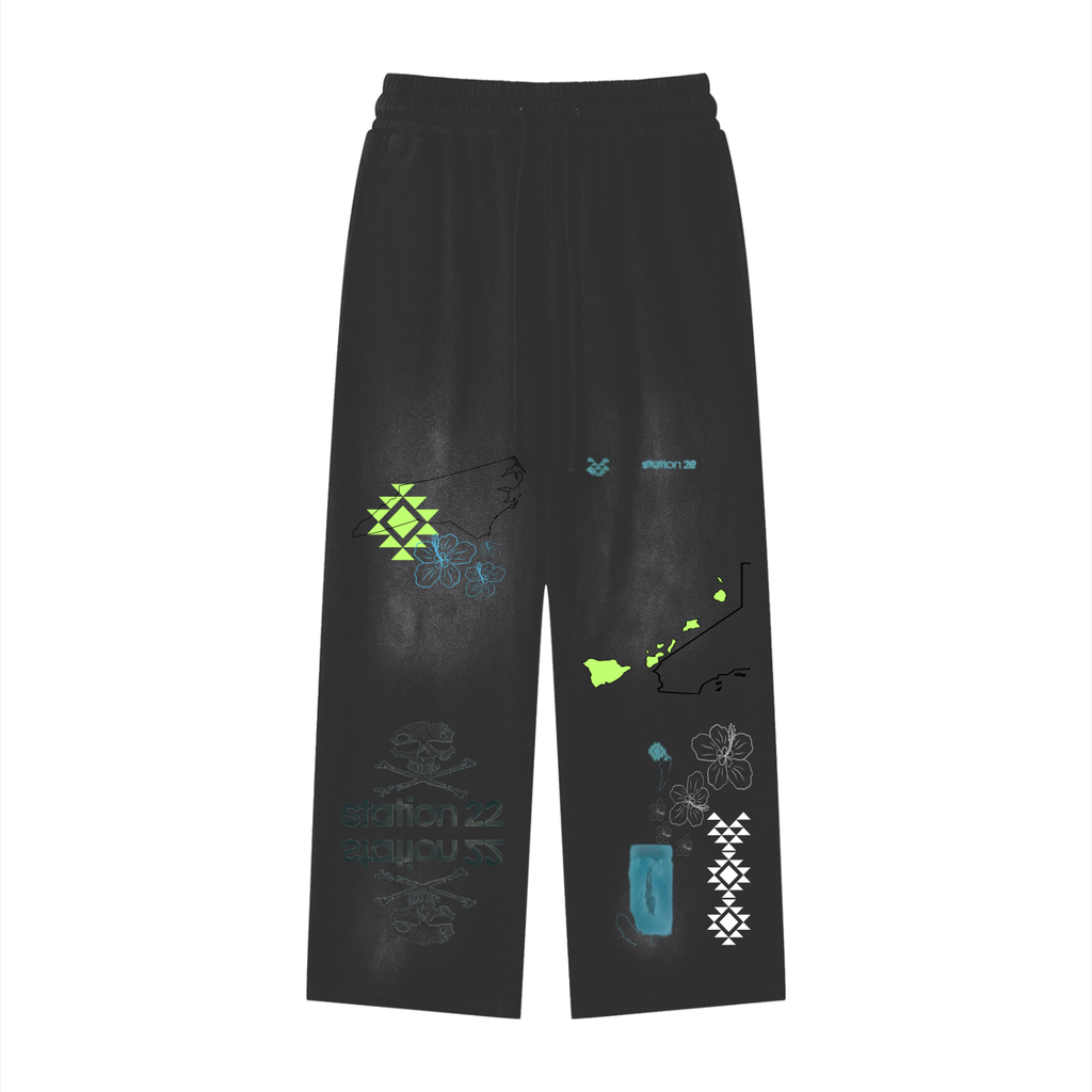 Sunfade Loose Fit Cotton Sweatpants